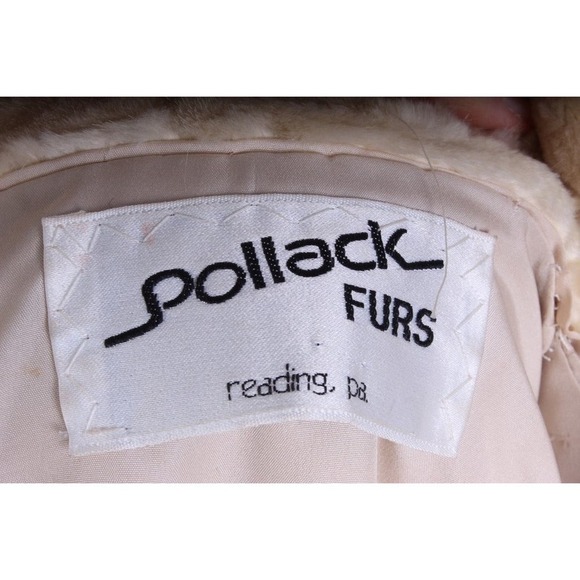 Mob wife mob boss vtg Chub Jacket Buttercream Fur Short  Creation Aphrodite - Picture 8 of 10